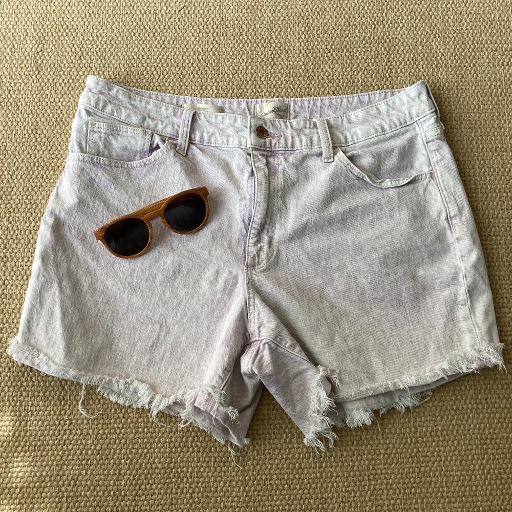 Universal Thread Vintage Mid Rise Blush Pink Frayed  Cut Off Shorts 14